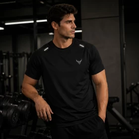 Men's Regular Fit Performance Tee - Black