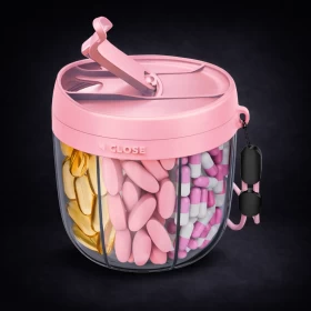 Portable Vitamin Storage Box (Pink)
