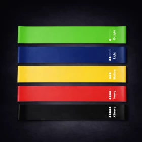 5-Piece Training Band Set with Leg Tension Loops