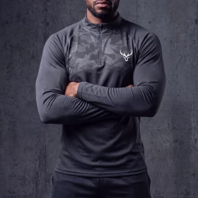 Dark Grey Camo Long Sleeve Shirt